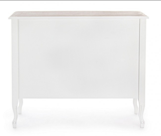 Comoda JUSTINE, lemn, alb, 100x40x83cm [4]