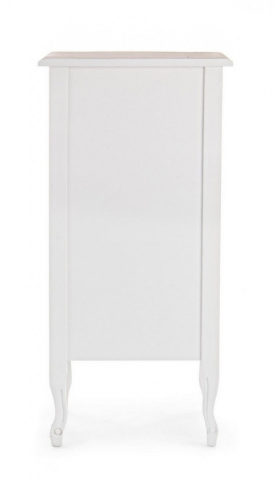 Comoda JUSTINE, lemn, alb, 48x35x100cm [4]