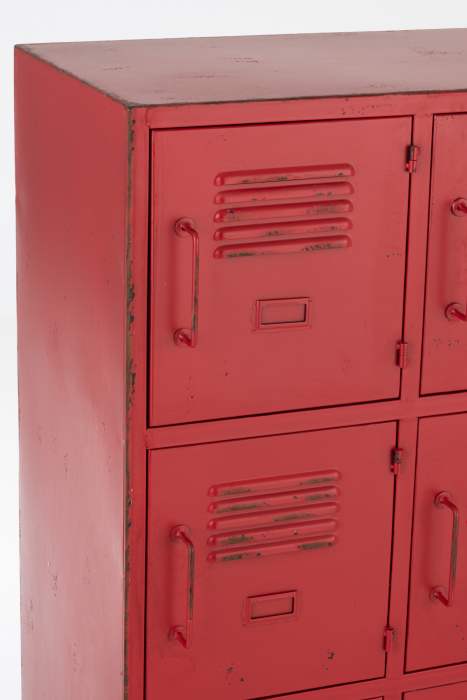 Comoda, Metal, Rosu, 86x42x113.7 cm [7]