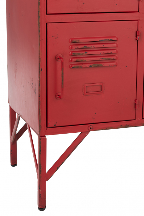 Comoda, Metal, Rosu, 86x42x113.7 cm [8]