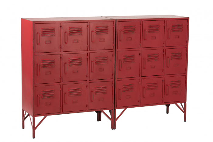 Comoda, Metal, Rosu, 86x42x113.7 cm [2]