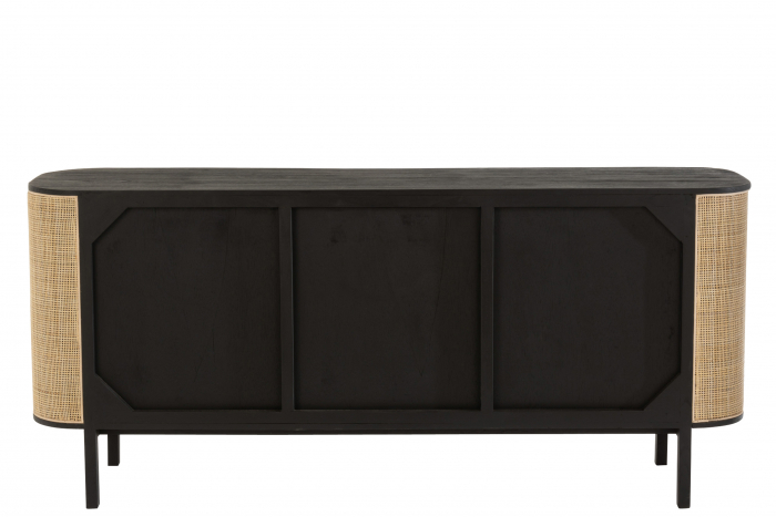 Comoda Molly, Lemn, Negru, 180x45x80 cm [4]
