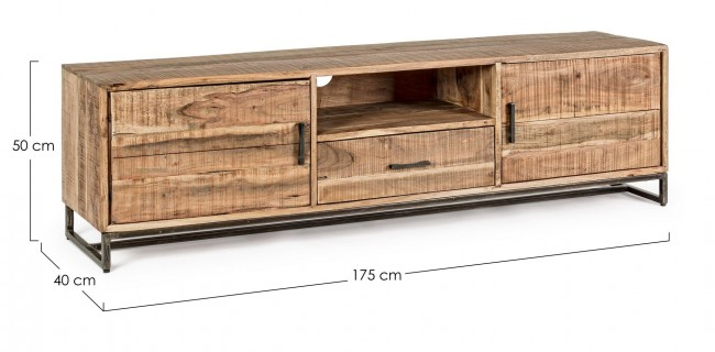 Comoda tv Elmer, Lemn, Natur, 175x40x50 [2]