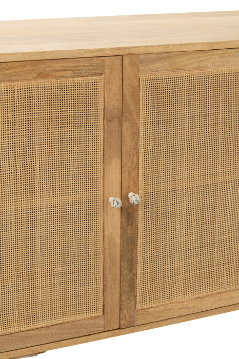 Comoda Weaving, lucrata manual, , Lemn, Natural, 170x45x80 [6]