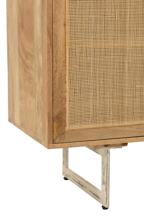 Comoda Weaving, lucrata manual, , Lemn, Natural, 170x45x80 [5]