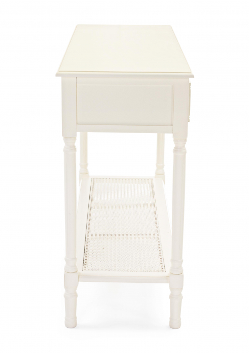 Consola Amabel, Lemn/MDF, Alb, 120x40x81 cm [3]