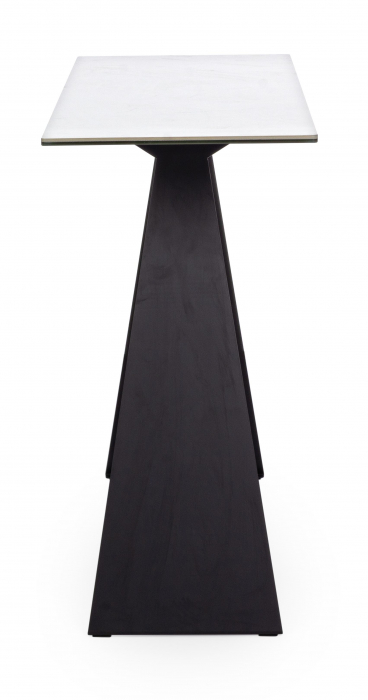 Consola Blazar, Otel/Ceramica/Sticla, Alb/Negru, 120x40x80 cm [2]