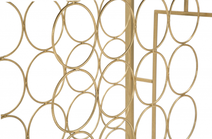 Consola Bottle Holder Glam, Metal/Sticla, Negru/Auriu, 76X30X75 cm, Mauro Ferretti [3]