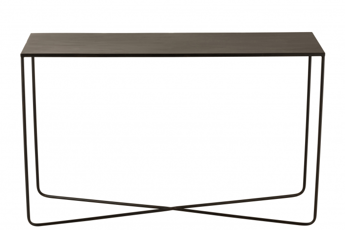 Consola Cross, Metal, Negru, 120x35x75 cm [2]