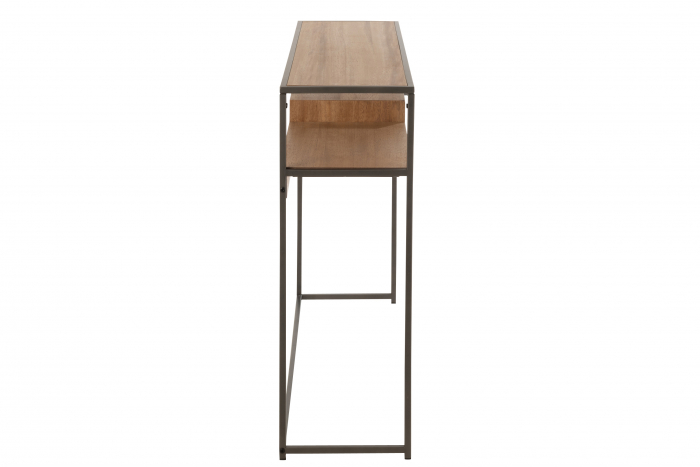 Consola cu 1 sertar, Lemn/Metal, Natural, 120x30x86 cm [3]