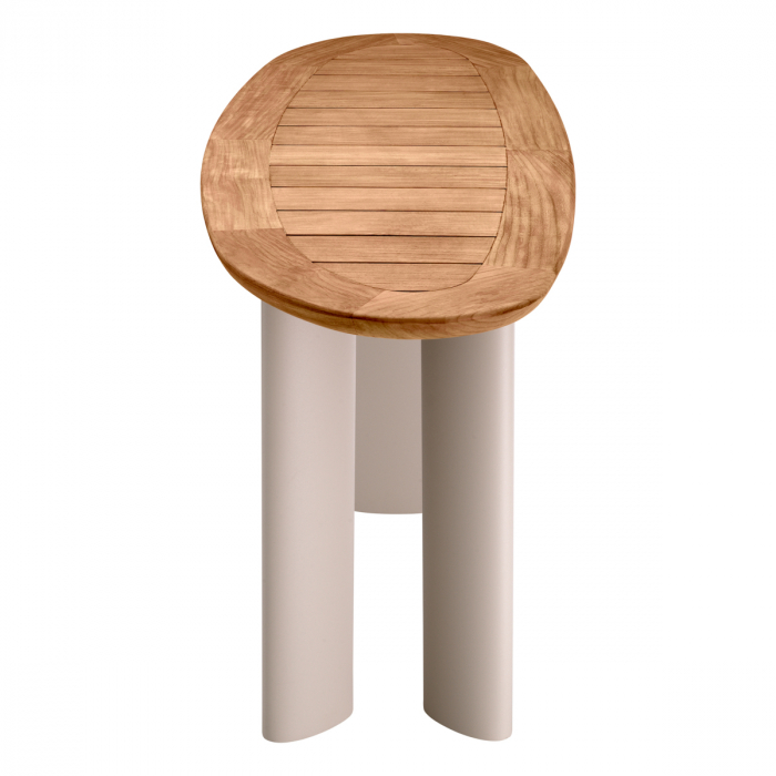 Consolă de exterior Free Form din tec natur, Dims: L. 158 | W. 55 | H. 76.5  (CM) [4]