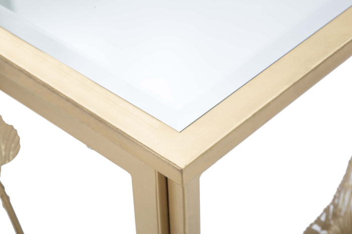 Consola din fier forjat, Frunze 108x36,5x80 cm [5]