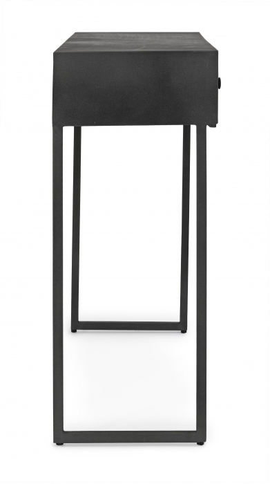Consola Dorset, Otel/Lemn, Negru, 100x33x80 cm [5]