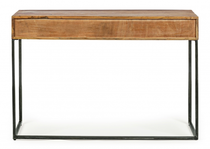 Consola Egon 3 sertare, Lemn/Otel, Maro/Negru, 115x35x80 cm [4]