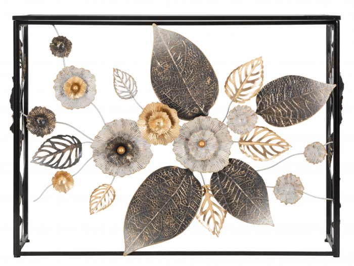 Consola Glam Dark, Fier/MDF/Oglinda, Multicolor, 80x111.8x41.9 cm [2]