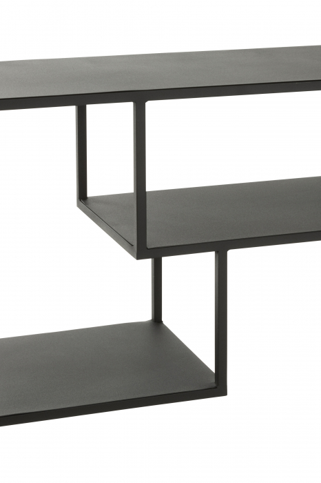 Consola Irregular, Metal, Negru, 120x30x81.5 cm [6]