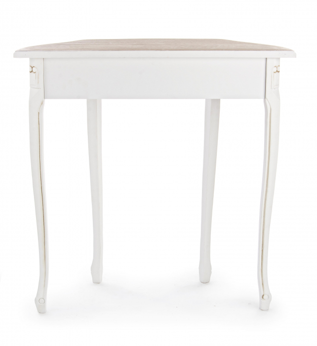 Consola Justine 1 sertare, MDF/Lemn, Maro/Alb, 80x35x79 cm [5]