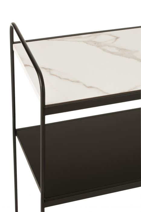 Consola, Lemn, Alb, 90x30.5x80.5 cm [5]