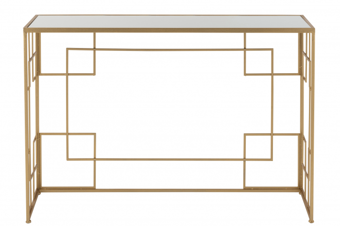 Consola Lines, Metal, Auriu, 120x40x81.5 cm [4]