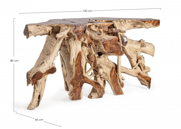 Consola Lisandra, Lemn, Maro, 150x45x80 cm [3]
