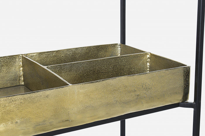Consola Mavila, Otel/Aluminiu, Negru/Auriu, 117x40x85 cm [3]