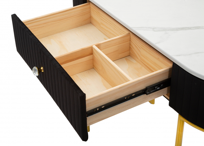 Consola Montpellier , Fier/Lemn/Stofa, Multicolor, 74x100x43 cm [4]