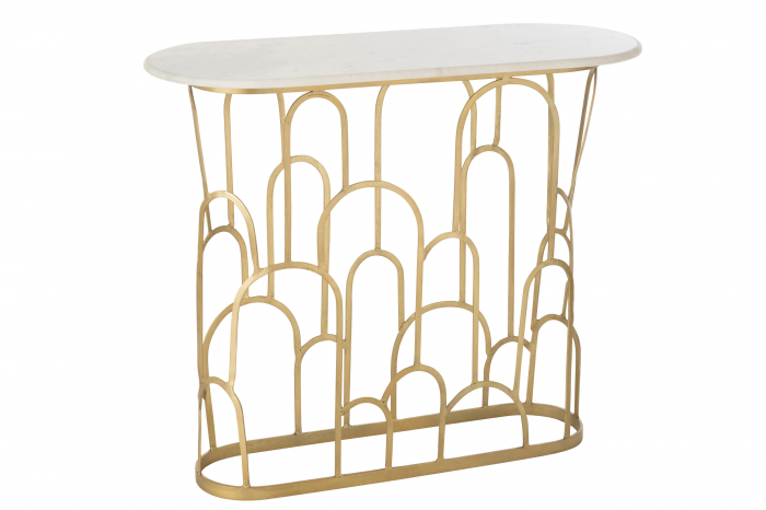 Consola Moza, Metal/Marmura, Auriu [1]