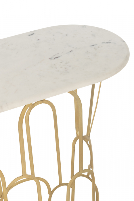 Consola Moza, Metal/Marmura, Auriu [5]