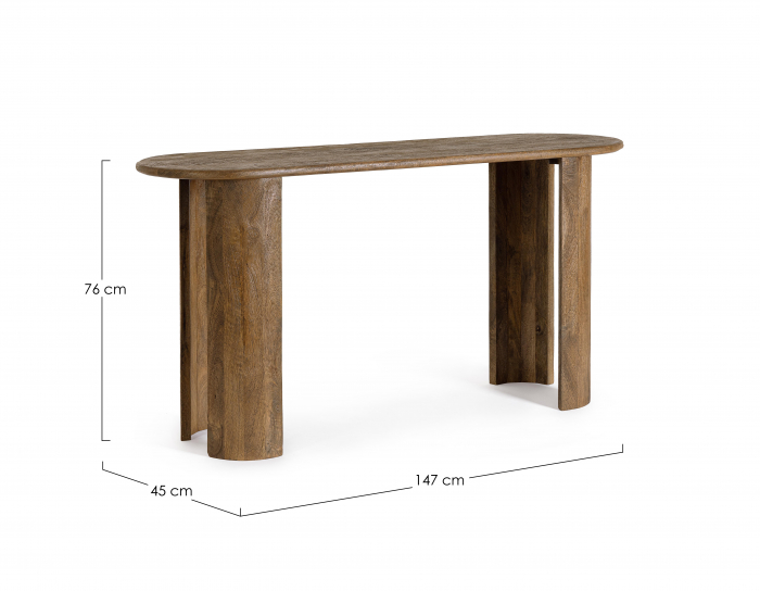 Consola Orlando, Lemn, Maro, 147x45x76 cm [5]