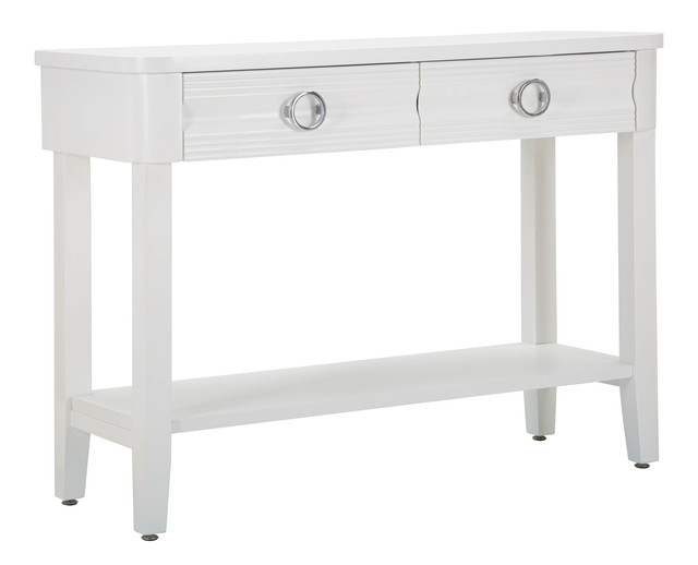 Consola Shine, Lemn/MDF/Metal, Alb, 82x110x40 cm [2]