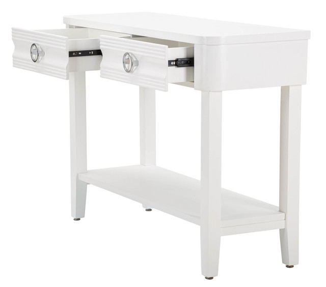 Consola Shine, Lemn/MDF/Metal, Alb, 82x110x40 cm [4]