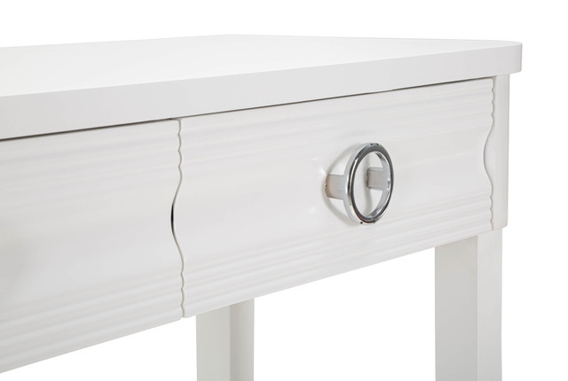 Consola Shine, Lemn/MDF/Metal, Alb, 82x110x40 cm [5]