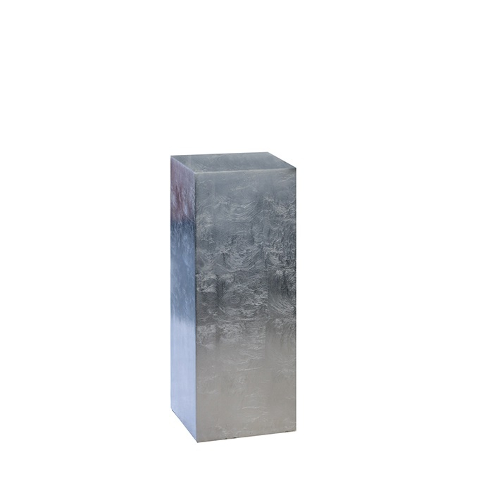 Consola Solid, argintiu, rasina fibra de sticla, 27x27x70 cm