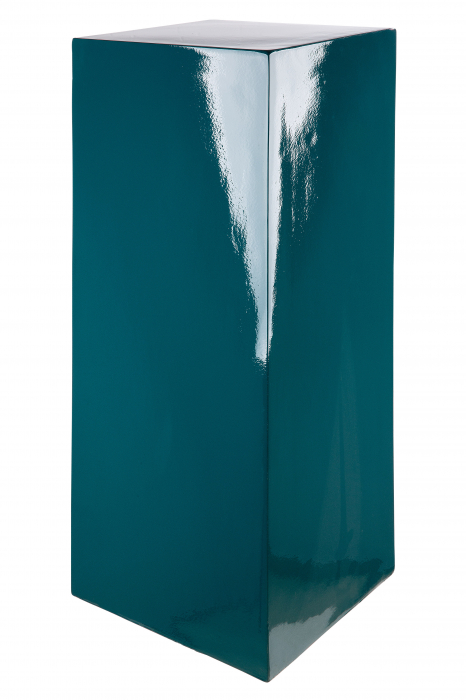 Consola Solid, Fibra de sticla/Rasina, Albastru petrol, 27x100x27 cm [2]