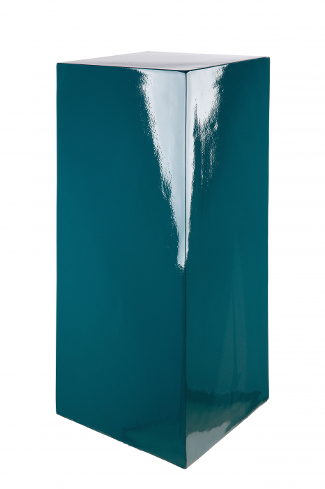 Consola Solid, Fibra de sticla Rasina, Albastru petrol, 27x70x27 cm