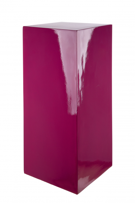 Consola Solid, Fibra de sticla Rasina, Roz inchis, 27x70x27 cm 27x70x27