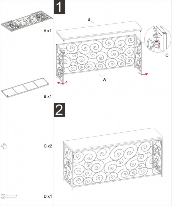 Consola spirală cm 140x36x82 [9]