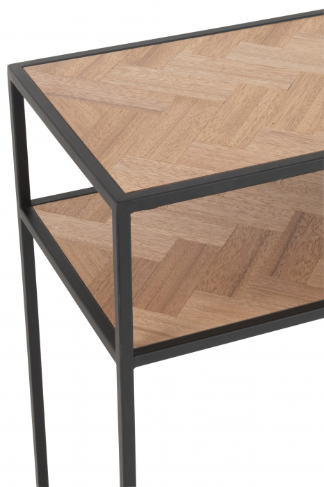 Consola Zigzag, Lemn, Negru, 100x35x85 cm [5]
