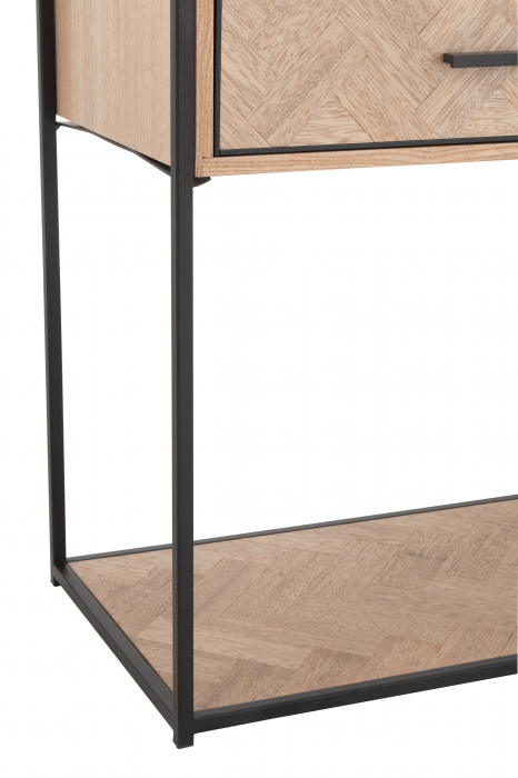 Consola Zigzag, Lemn, Negru, 120x40x80 cm [5]