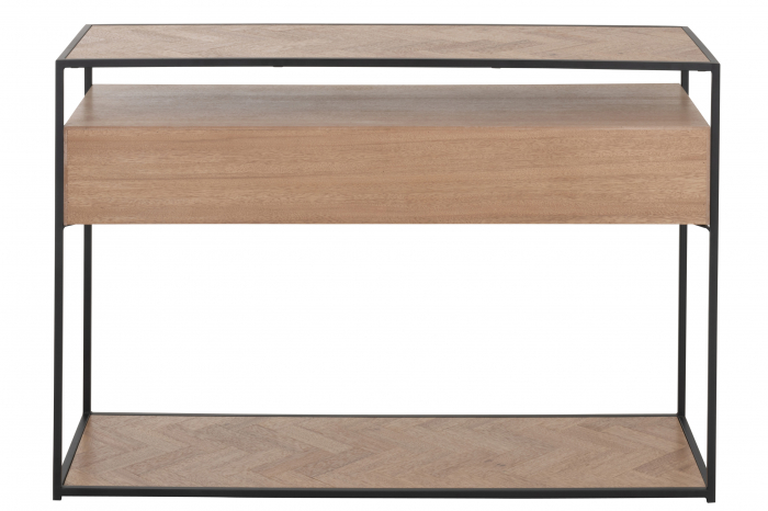 Consola Zigzag, Lemn, Negru, 120x40x80 cm [4]