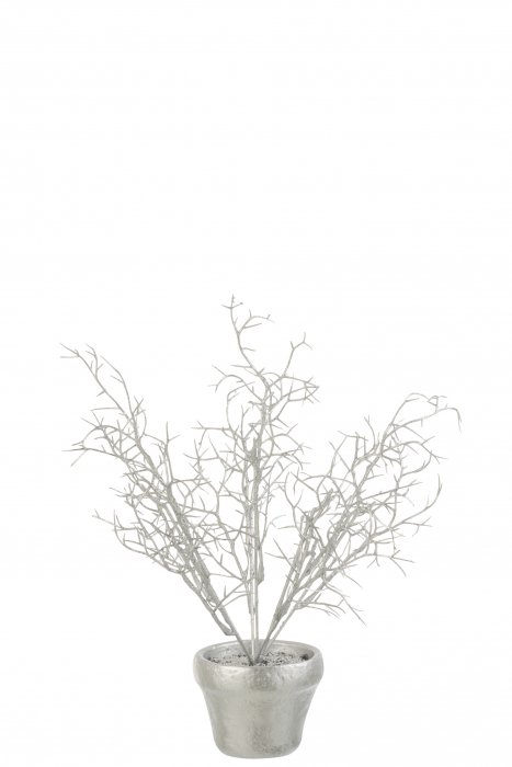 Copacel in ghiveci, Plastic, Argintiu, 18x18x30.5 cm