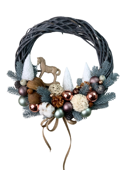 Coronita decorativa Horse, realizata manual, 36 cm [4]