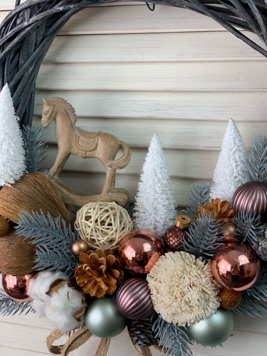 Coronita decorativa Horse, realizata manual, 36 cm [3]