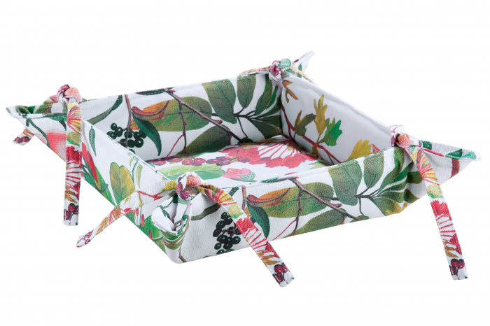 Cos pentru paine Birds Paradise, panza, multicolor, 20x5x20 cm