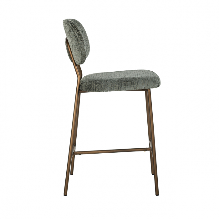 Scaun de bar Counter Xenia gri / auriu mat [2]