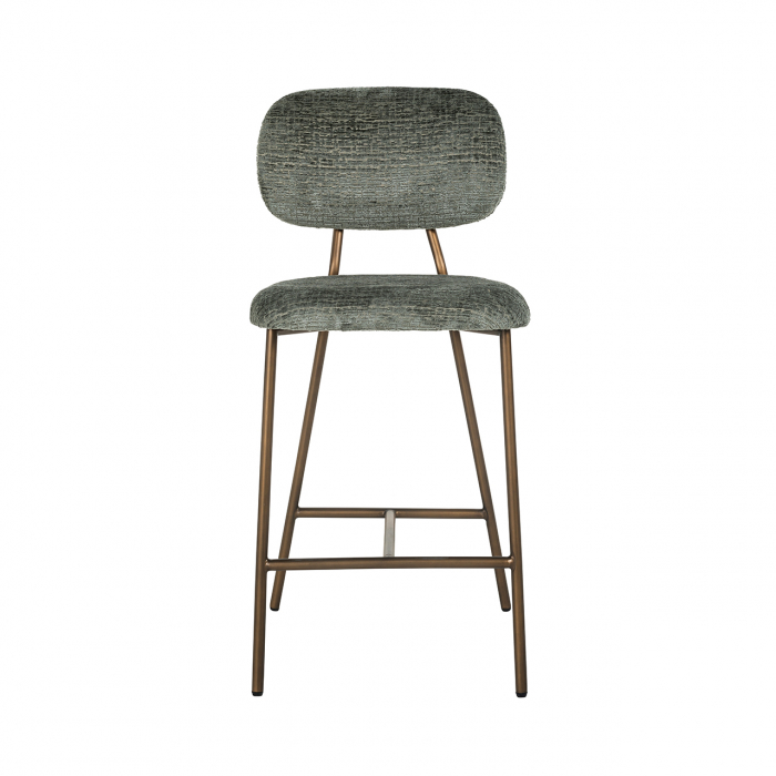 Scaun de bar Counter Xenia gri / auriu mat [4]