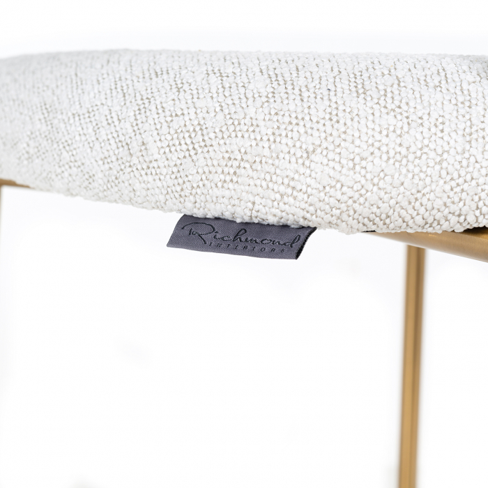 Scaun de bar Counter  Xenia alb  bouclé / auriu mat [6]