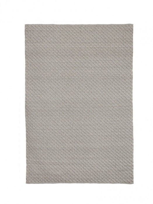 Covor Bhajan, Fibra sintetica, Gri, 170x0.8x240 cm