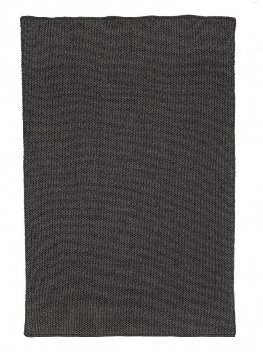Covor Daya, Fibra sintetica, Negru, 200x1.1x300 cm