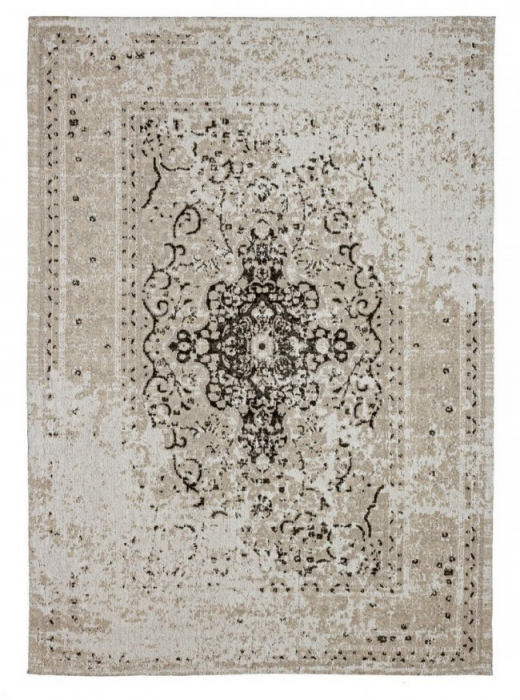 Covor Jaipur, Bumbac Poliester, Bej Negru, 160x230 cm